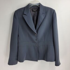 DANIELLE O by TAHARI LEVINE women's 12 gray polyester triple button blazer